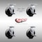 Service Caster 6 Inch SS Glass Filled Nylon Caster Set with Ball Bearings 4 Brake 2 Swivel Lock SCC-SS30S620-GFNB-TLB-BSL-2-TLB-2 - alternate 1